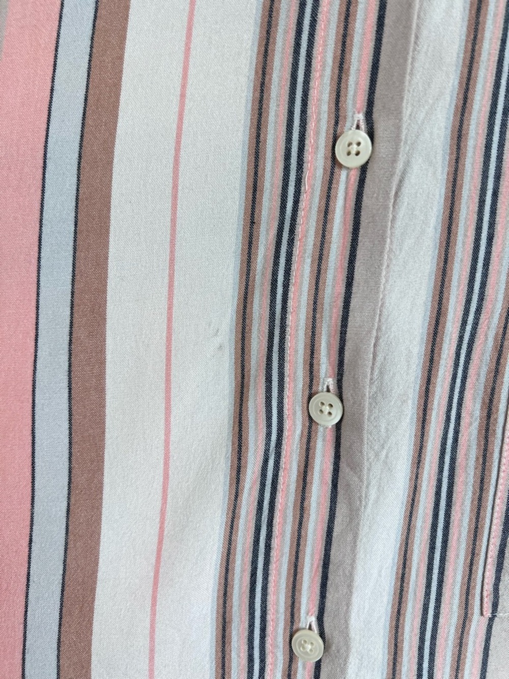 Madewell Women's Courier Button Down Short Sleeve Blouse in Aldwin Stripe - Picture 3 of 10